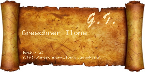 Greschner Ilona névjegykártya